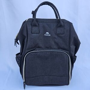 Matein Lunch Backpack Gray Insulated Cooler Backpack USB Port, 15.6”